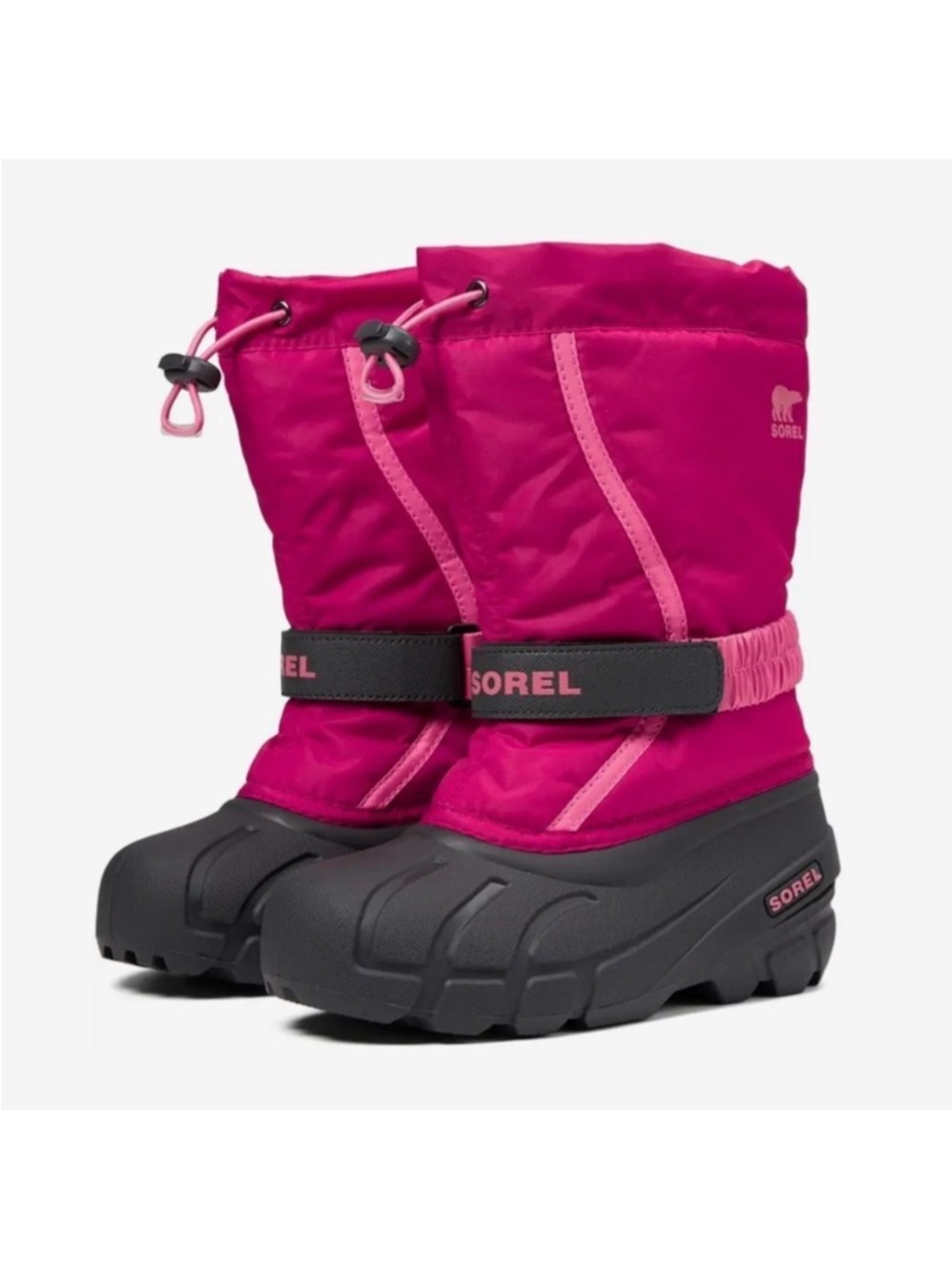 Kids Sorel Flurry snow boots bright pink size 8